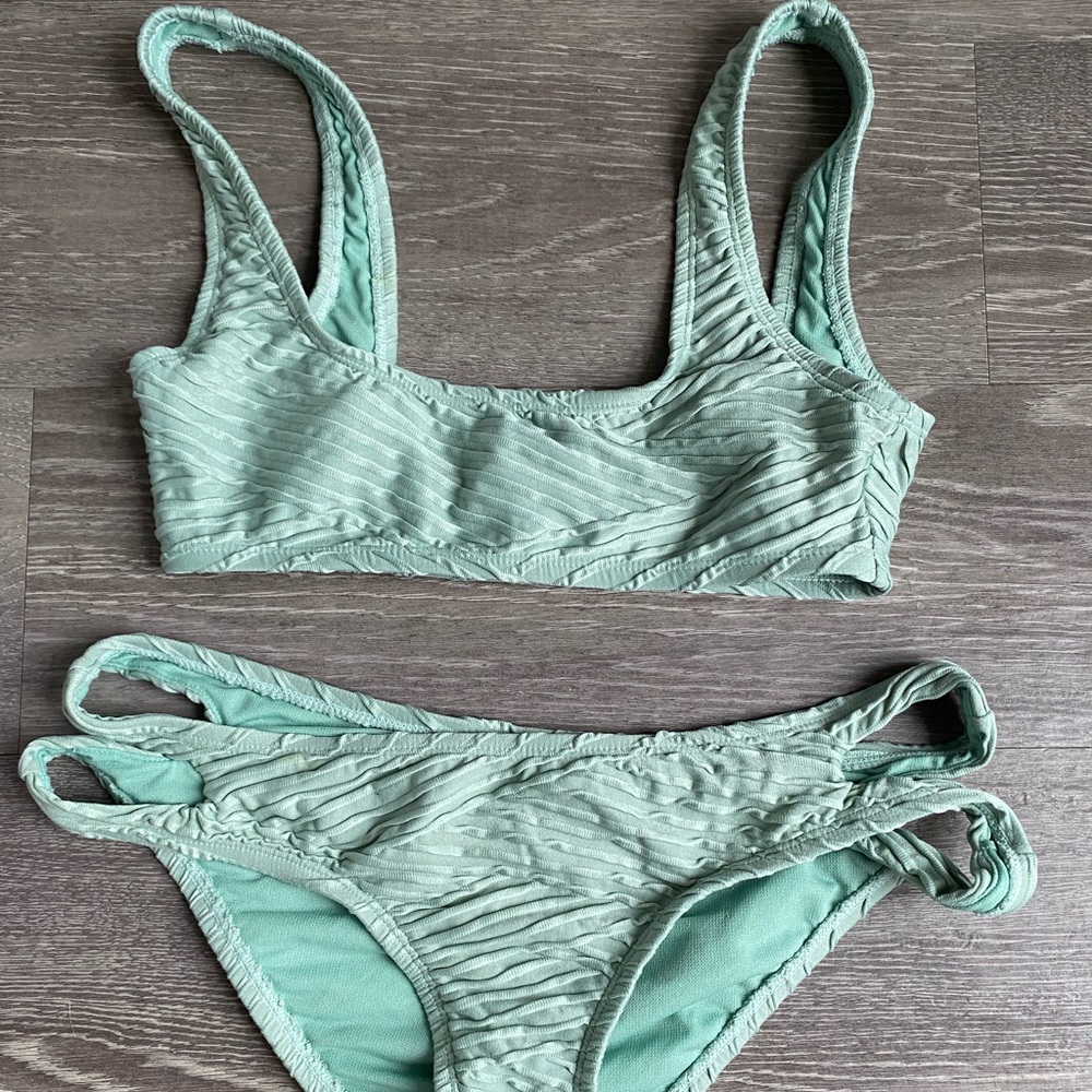 Mint colored boutique bathing suit